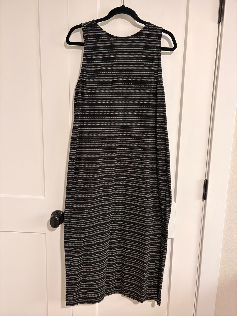 LOFT Black & White Striped Dress